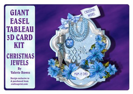 Giant Easel Tableau 3D Card Kit - Christmas Jewels