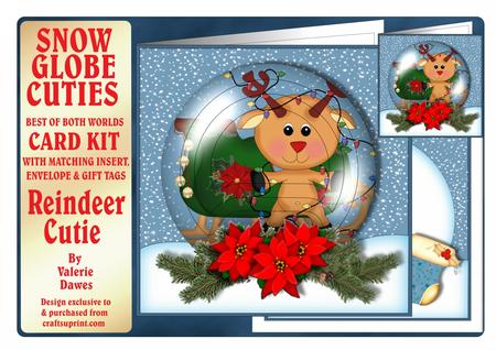 Snowglobe Cuties Card Kit - Reindeer Cutie