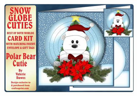 Snowglobe Cuties Card Kit - Polar Bear Cutie