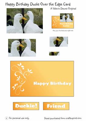 Happy Birthday Ducks Over the Edge Card