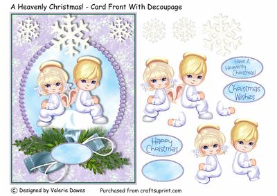 A Heavenly Christmas! - Card Front with Decoupage