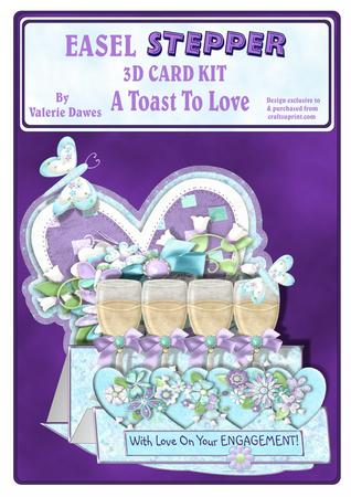 Easel Stepper 3D Card Kit - a Toast to Love