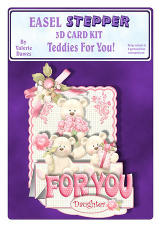 Easel Stepper 3D Card Kit - Teddies for You