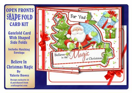 Open Fronts Shape-fold Card Kit - Believe in Christmas Magic