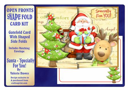 Open Fronts Shape-fold Card Kit - Santa, 'specially for You!