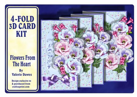 4-fold Card Kit - Flowers from the Heart