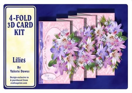 4-fold Card Kit - Lilies