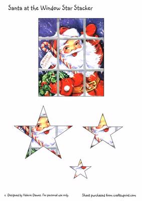 Santa at the Window Star Stacker