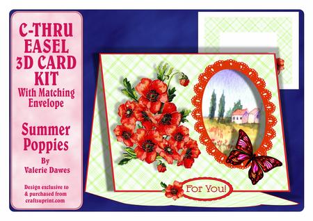 C-thru Easel 3D Card Kit - Summer Poppies