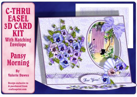 C-thru Easel 3D Card Kit - Pansy Morning