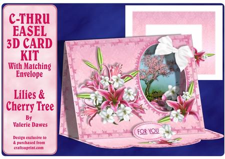 C-thru Easel 3D Card Kit - Lilies & Cherry Tree