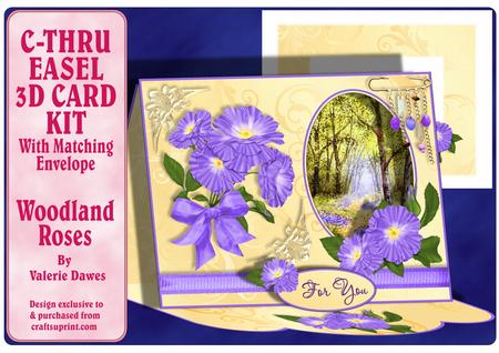 C-thru Easel 3D Card Kit - Woodland Roses