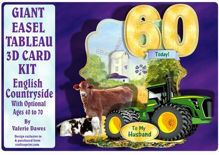 Giant Easel Tableau 3D Card Kit - English Countryside