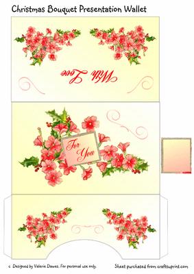 Christmas Bouquet Presentation Wallet