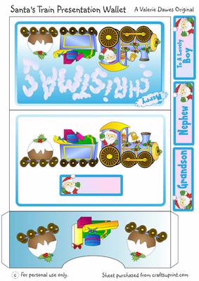Santa's Train Boy's Presentation Wallet