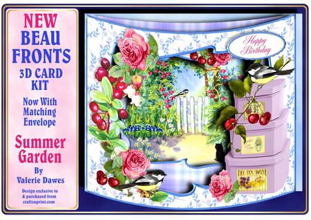 New Beau Fronts 3D Card Kit - Summer Garden