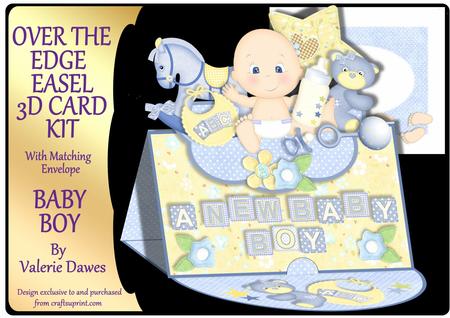 Over the Edge Easel Card Kit - Baby Boy