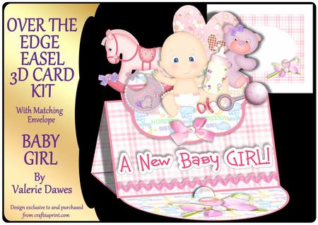 Over the Edge Easel Card Kit - Baby Girl