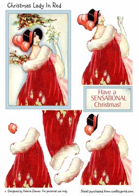 Christmas Lady in Red