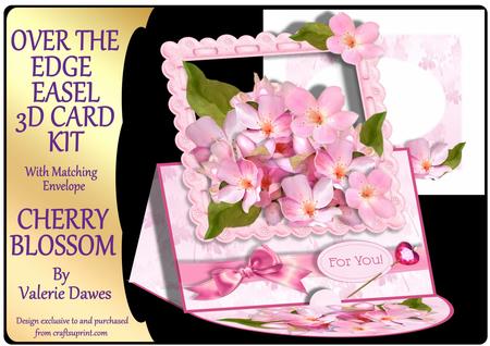 Over the Edge Easel Card Kit - Cherry Blossom