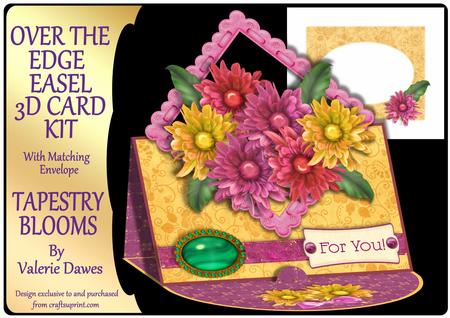 Over the Edge Easel Card Kit - Tapestry Blooms
