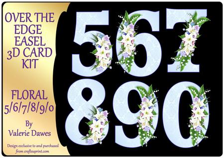 Over the Edge Easel Card Kit - Floral 5/6/7/8/9/0