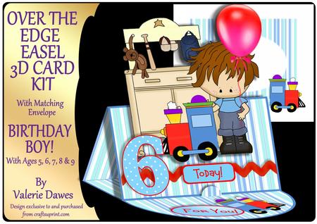 Over the Edge Easel Card Kit - Birthday Boy! Ages 5 - 9