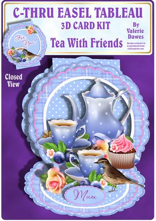 Cut-out Easel Tableau - Tea with Friends