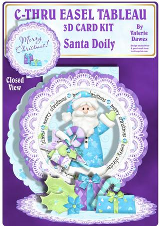 Cut-out Easel Tableau - Santa Doily