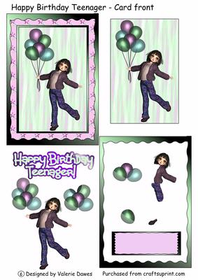 Happy Birthday Teenager - Card Front