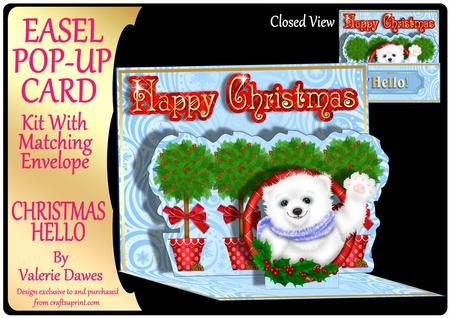 Easel Pop-up 3D Card Kit - Christmas Hello!