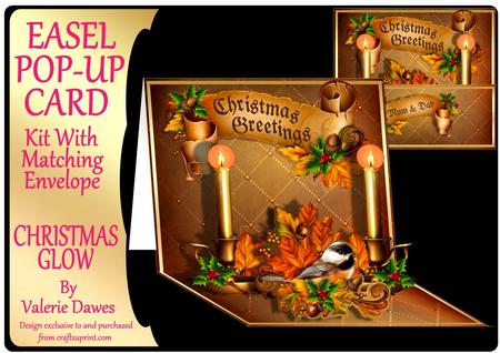Easel Pop-up 3D Card Kit - Christmas Glow