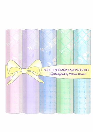Cool Linen and Lace Backing Paper Kit