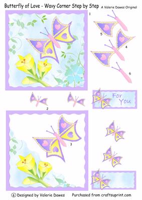 Butterfly of Love - Wavy Corner Step by Step