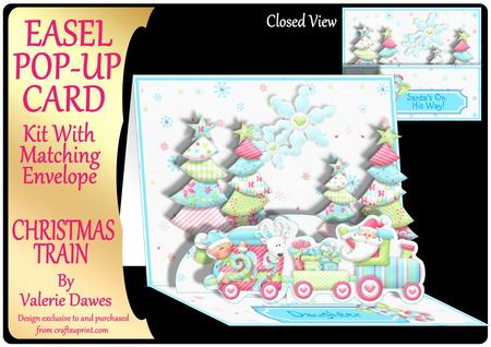 Easel Pop-up 3D Card Kit - Christmas Train