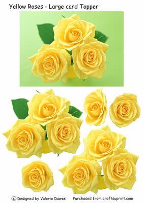 Yellow Roses - Large Topper
