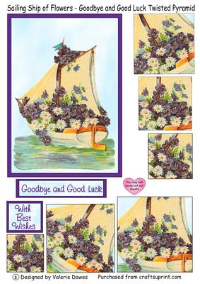 Sailing Ship of Flowers - Goodbye and Good Luck Twisted Pyramid