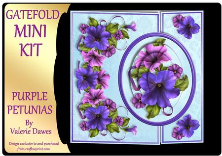 Gatefold Mini Kit - Purple Petunias