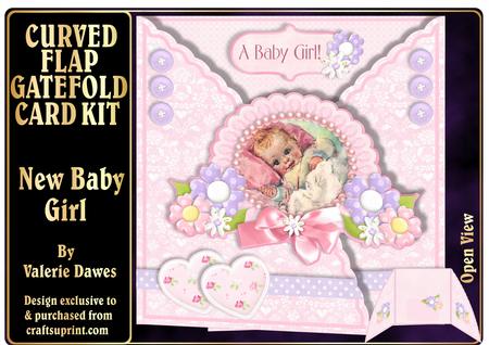 Curved Flap Gatefold Kit - New Baby Girl