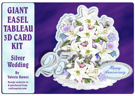 Giant Easel Tableau - Silver Wedding Anniversary