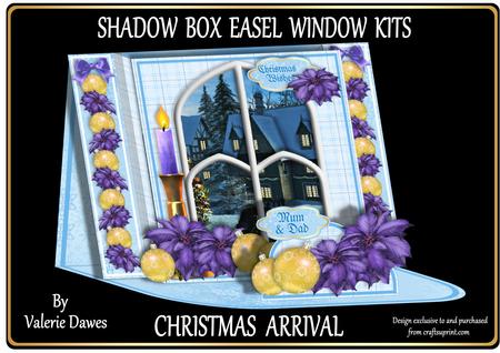 Shadow Box Easel Windows 3D Kit - Christmas Arrival