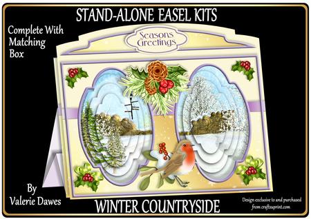 Stand-alone Easel Card Kit - Winter Countryside