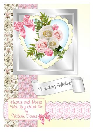 Hearts and Roses Wedding Card Kit