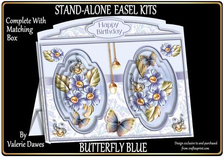 Stand-alone Easel Card Kit - Butterfly Blue