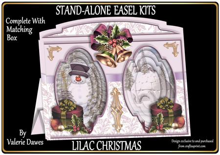 Stand-alone Easel Card Kit - Lilac Christmas