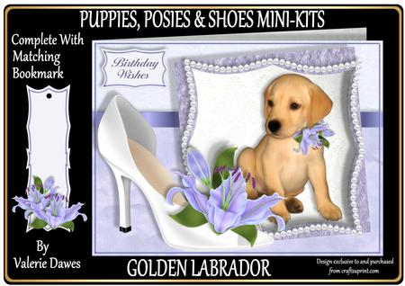Puppies, Posies & Shoes Mini-kit - Golden Labrador