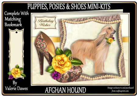 Puppies, Posies & Shoes Mini-kit - Afghan Hound
