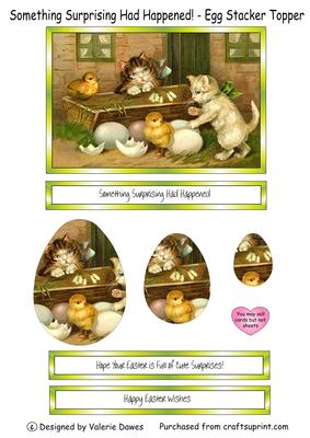 Something Surprising Had Happened! - Egg Stacker Card Front/topper