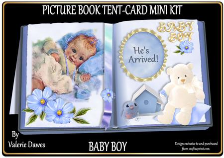 Picture Book Tent-card Mini-kit - Baby Boy
