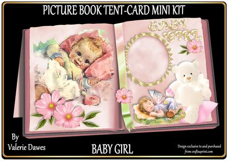 Picture Book Tent-card Mini-kit - Baby Girl